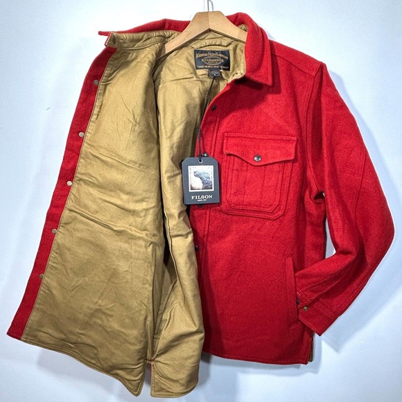 Filson Other - Filson Lined Mackinaw Wool Jac Shirt Red Oak Mens M NWT Heavyweight MSRP $425